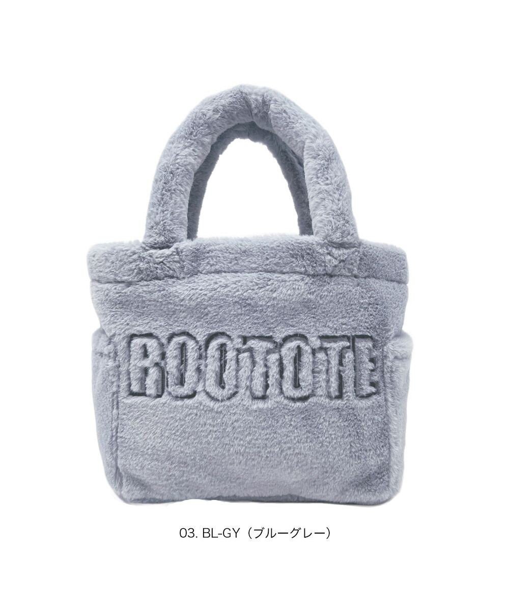 【ルートート/ROOTOTE】の3637【ふわふわ】SC.スクエア.ファー.ロゴ-A インテリア・キッズ・メンズ・レディースファッション・服の通販 founy(ファニー) 　ファッション　Fashion　レディースファッション　Fashion for Women　バッグ　Bags　秋　Autumn　カメラ　Camera Accessories　スクエア　Square, Square Shape　スマホ　Smartphone, Mobile Device　財布　Wallet, Purse　フォルム　Silhouette, Form　プリント　Print, Printed Pattern　ポケット　Pocket, Pocket Detail　ポーチ　Pouch, Small Case　ランダム　Random, Irregular　新作・新入荷　New Arrivals / New In　03:ブルーグレー|ID: prp329100004714384 ipo3291000000034059277