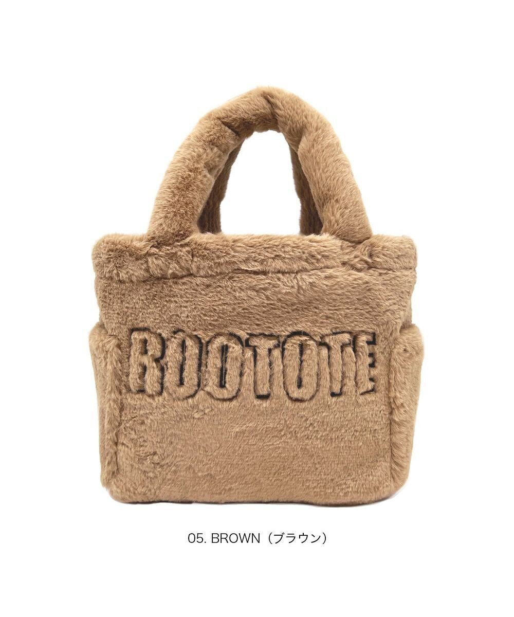【ルートート/ROOTOTE】の3637【ふわふわ】SC.スクエア.ファー.ロゴ-A インテリア・キッズ・メンズ・レディースファッション・服の通販 founy(ファニー) 　ファッション　Fashion　レディースファッション　Fashion for Women　バッグ　Bags　秋　Autumn　カメラ　Camera Accessories　スクエア　Square, Square Shape　スマホ　Smartphone, Mobile Device　財布　Wallet, Purse　フォルム　Silhouette, Form　プリント　Print, Printed Pattern　ポケット　Pocket, Pocket Detail　ポーチ　Pouch, Small Case　ランダム　Random, Irregular　新作・新入荷　New Arrivals / New In　05:ブラウン|ID: prp329100004714384 ipo3291000000034059278