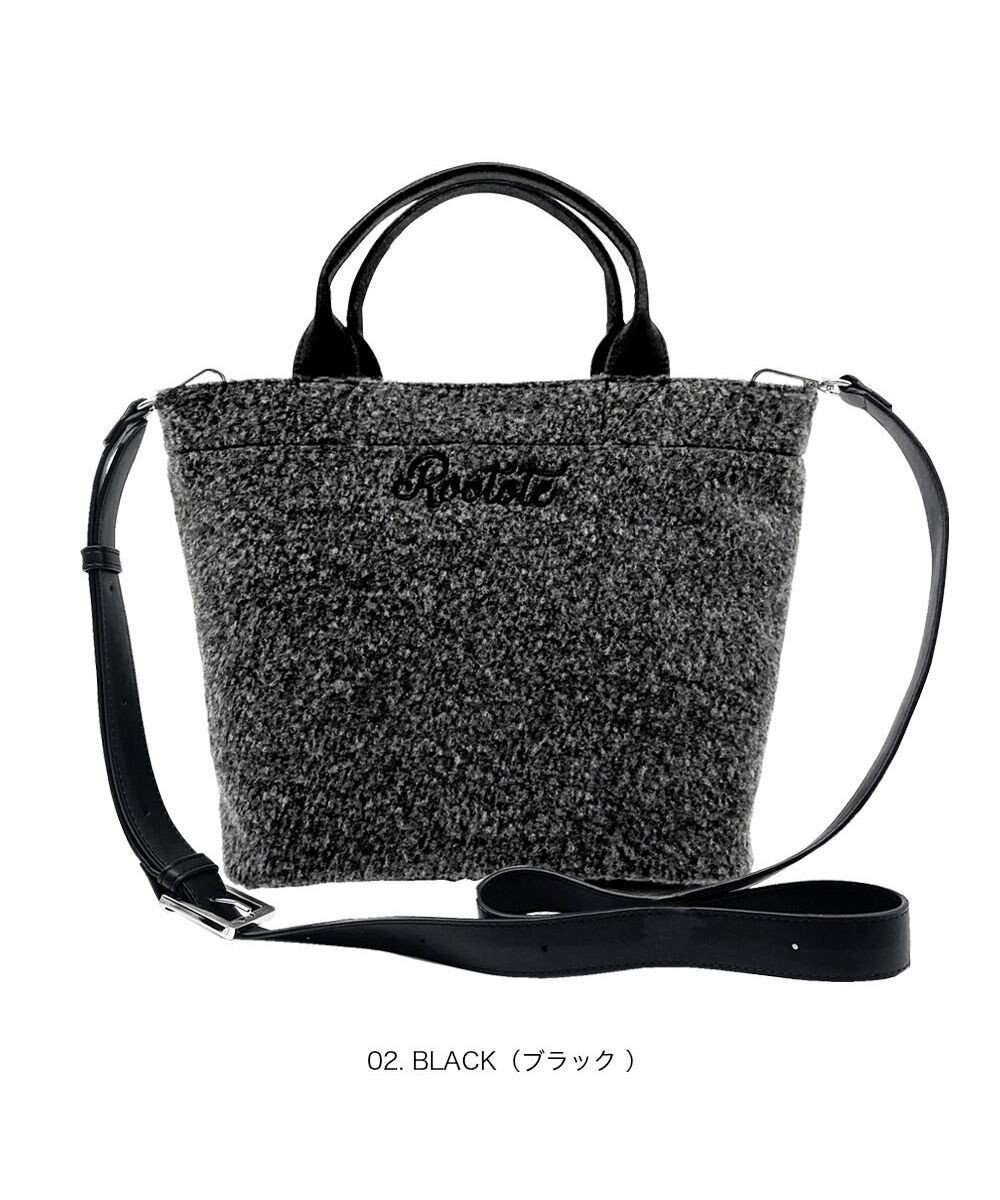 【ルートート/ROOTOTE】の3653【2way】SC.スクエア.ウールムジ-A インテリア・キッズ・メンズ・レディースファッション・服の通販 founy(ファニー) 　ファッション　Fashion　レディースファッション　Fashion for Women　バッグ　Bags　カメラ　Camera Accessories　ショルダー　Shoulder, Shoulder Strap　シンプル　Simple, Minimal　ジャケット　Jacket, Outerwear　スクエア　Square, Square Shape　財布　Wallet, Purse　プリント　Print, Printed Pattern　ポケット　Pocket, Pocket Detail　ポーチ　Pouch, Small Case　モノトーン　Monotone, Black and White　ランダム　Random, Irregular　リップ　Lip, Lip Motif　新作・新入荷　New Arrivals / New In　02:ブラック|ID: prp329100004714387 ipo3291000000034059288