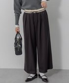 【組曲/KUMIKYOKU】の【加藤ローサさん着用】ラメストライプ ワイドパンツ ブラック系1|ID: prp329100004714395 ipo3291000000034059313