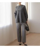 【組曲/KUMIKYOKU】の【先行予約 / 加藤ローサさん着用】ツイル起毛ストレート パンツ ブラック系7|ID: prp329100004714396 ipo3291000000034413496