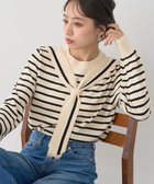 【アースミュージックアンドエコロジー/earth music&ecology】のボウタイニットプルオーバー 人気、トレンドファッション・服の通販 founy(ファニー) ファッション Fashion レディースファッション Fashion for Women トップス・カットソー Cut & Sew Tops ニット Knit Tops & Sweaters カジュアルプルオーバー・ニットトップス Pullovers & Knit Tops / Casual Pullovers インナー Innerwear シンプル Simple, Minimal ジャケット Jacket, Outerwear セーター Sweater, Knitwear ポケット Pocket, Pocket Detail A/W・秋冬 Autumn/Winter thumbnail Border|ID: prp329100004714408 ipo3291000000034059363