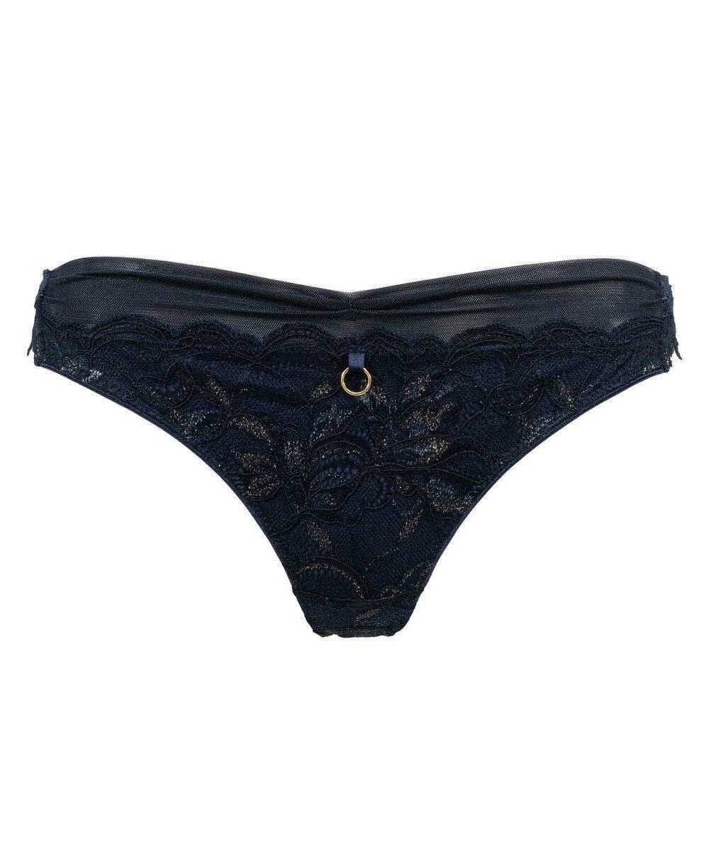 【ブラデリス ニューヨーク/BRADELIS New York】の【BRADELIS New York】 ジャスミンスタイルタンガ25A2 インテリア・キッズ・メンズ・レディースファッション・服の通販 founy(ファニー) 　ファッション　Fashion　レディースファッション　Fashion for Women　アンダー　Underwear Essentials　ショーツ　Shorts, Short Pants　ストレッチ　Stretch, Stretchy Fabric　フィット　Fit, Slim Fit　フラワー　Flower, Floral　フロント　Front, Front Design　モチーフ　Motif, Design Theme　リーフ　Leaf, Botanical Leaf　レース　Lace, Lace Fabric　ネイビー|ID: prp329100004714411 ipo3291000000035800682