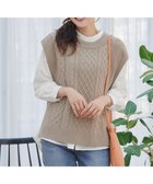 【ティアクラッセ/Tiaclasse】の【2点セット】ニットベスト+起毛シャツ ベージュ|ID: prp329100004714425 ipo3291000000035568850