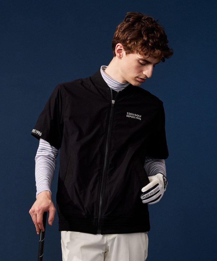 【23区 ゴルフ/23区GOLF / MEN】のデタッチャブルスリーブ【MEN】2WAY ブルゾン インテリア・キッズ・メンズ・レディースファッション・服の通販 founy(ファニー) https://founy.com/ ファッション Fashion メンズファッション Fashion for Men アウター Men's Coats Outerwear ブルゾンジャケット / カジュアルアウター Bomber Jackets & Blousons グラフィック Graphic, Graphic Design ジャケット Jacket, Outerwear ストレッチ Stretch, Stretchy Fabric タフタ Taffeta, Structured Fabric バランス Balance, Style Balance ブルゾン Blouson, Bomber Jacket ポケット Pocket, Pocket Detail エレガント 上品 Elegant 旅行 Travel A/W・秋冬 Autumn/Winter |ID: prp329100004715562 ipo3291000000034069656
