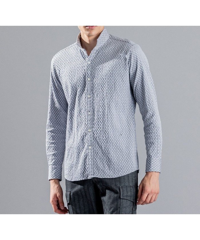 【ジョゼフ オム/JOSEPH HOMME / MEN】のトライジャガードストレッチ ウィングカラーシャツ インテリア・キッズ・メンズ・レディースファッション・服の通販 founy(ファニー) https://founy.com/ ファッション Fashion メンズファッション Fashion for Men トップス・カットソー Cut & Sew Tops メンズシャツ Shirts シェイプ Shape, Slim Fit シンプル Simple, Minimal ジャケット Jacket, Outerwear ストレッチ Stretch, Stretchy Fabric トライアングル Triangle, Triangular Shape A/W・秋冬 Autumn/Winter 長袖 Long Sleeve, Full Sleeve |ID: prp329100004715567 ipo3291000000034069673