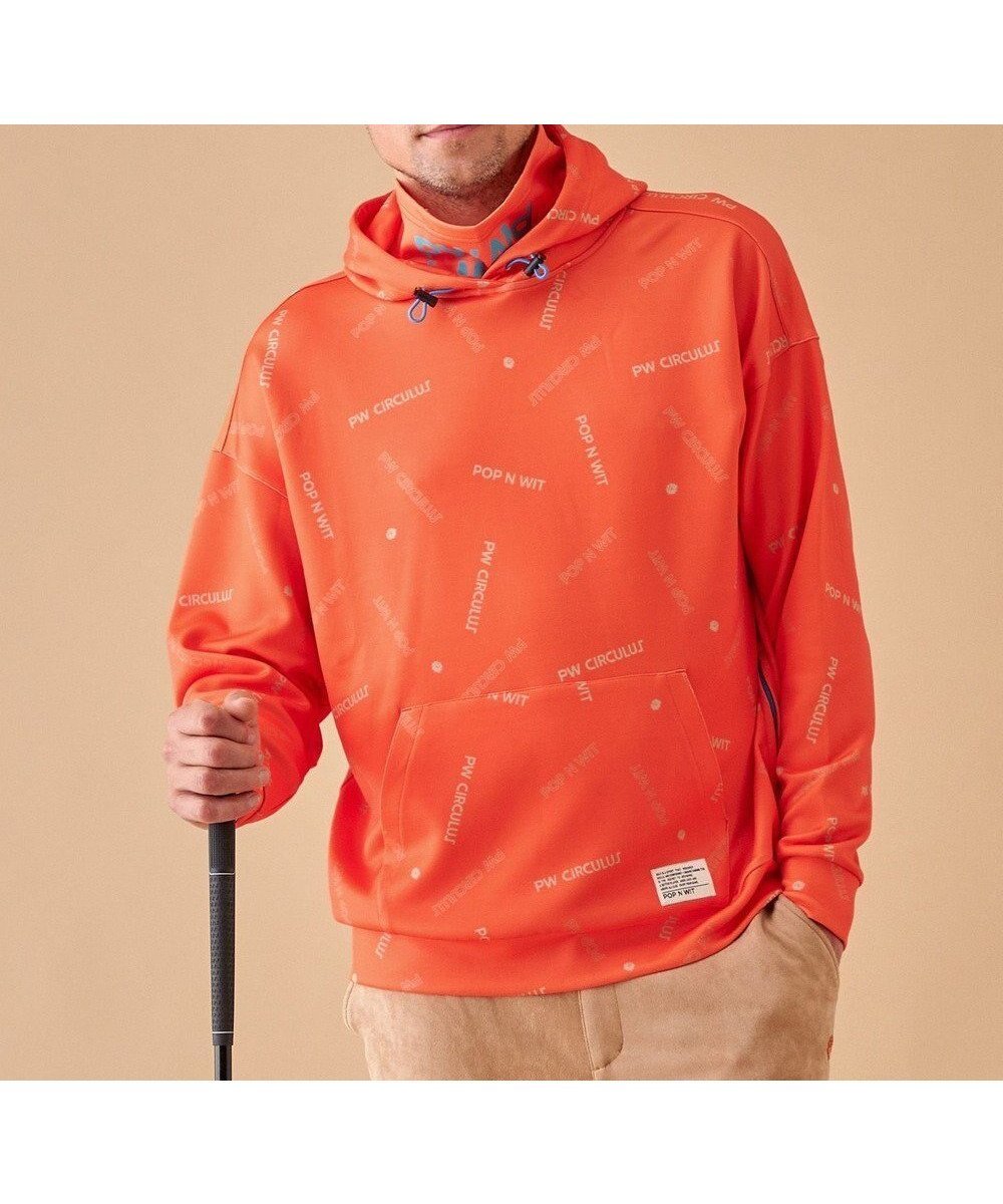 【ピーダブリュサーキュラス/PW CIRCULUS / MEN】の【 伸縮性あり 】【MEN】 LOGO ネックウォーマー付フーディ インテリア・キッズ・メンズ・レディースファッション・服の通販 founy(ファニー) ファッション Fashion メンズファッション Fashion for Men トップス・カットソー Cut & Sew Tops パーカー・フーディー / カジュアルコーデ Hoodies & Parkas グラフィック Graphic, Graphic Design ゴルフ Golf パーカー Hoodie, Parka 人気 Popular, Best Seller A/W・秋冬 Autumn/Winter オレンジ系5|ID: prp329100004715574 ipo3291000000034735695