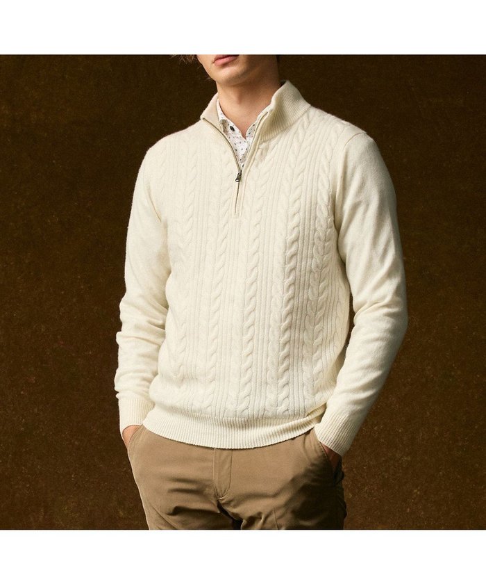 【ジョセフ アブード/JOSEPH ABBOUD / MEN】の【暖か/軽量】カシミヤブレンド ハーフジップ ニット インテリア・キッズ・メンズ・レディースファッション・服の通販 founy(ファニー) https://founy.com/ ファッション Fashion メンズファッション Fashion for Men トップス・カットソー Cut & Sew Tops ニット・セーター / 定番トップス Knit Tops & Sweaters 軽量 Lightweight, Ultra Light ジャケット Jacket, Outerwear スタンド Stand Collar, Upright Stand スマート Smart, Elegant セーター Sweater, Knitwear ハイネック High Neck, Mock Neck A/W・秋冬 Autumn/Winter 新作・新入荷 New Arrivals / New In おすすめ Recommended / Our Picks エレガント 上品 Elegant |ID: prp329100004715580 ipo3291000000034069716