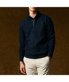【ジョセフ アブード/JOSEPH ABBOUD / MEN】の【暖か/軽量】カシミヤブレンド ハーフジップ ニット ダルブルー系|ID: prp329100004715580 ipo3291000000034069719