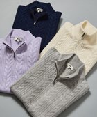 【ジョセフ アブード/JOSEPH ABBOUD / MEN】の【暖か/軽量】カシミヤブレンド ハーフジップ ニット ライトグレー系|ID: prp329100004715580 ipo3291000000035634676