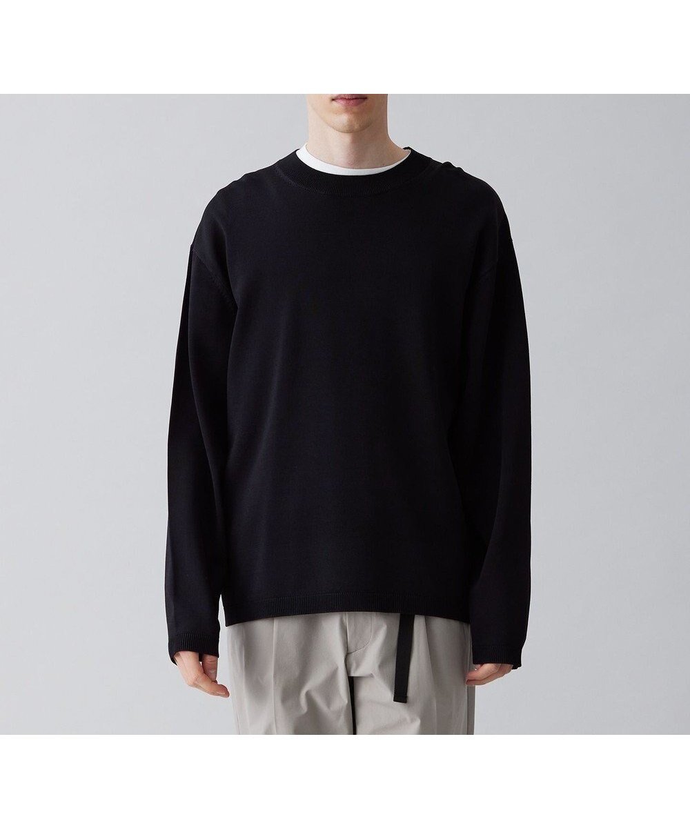 【アンフィーロ/UNFILO / MEN】の【接触冷感】イージーケア ニットロングTEE 23年春夏商品 インテリア・キッズ・メンズ・レディースファッション・服の通販 founy(ファニー) 　ファッション　Fashion　メンズファッション　Fashion for Men　トップス・カットソー　Cut & Sew Tops　ニット・セーター / 定番トップス　Knit Tops & Sweaters　ウォッシャブル　Machine Washable　春　Spring　カーディガン　Cardigan, Knitwear　抗菌　Antibacterial, Bacteria-Resistant　ストレッチ　Stretch, Stretchy Fabric　セーター　Sweater, Knitwear　雑誌　Magazine, Fashion Magazine　ベスト　Vest, Waistcoat　ロング　Long, Long-Length　S/S・春夏　SS, Spring/Summer, Warm Season　夏　Summer　エレガント 上品　Elegant　ブラック|ID: prp329100004715582 ipo3291000000034069725