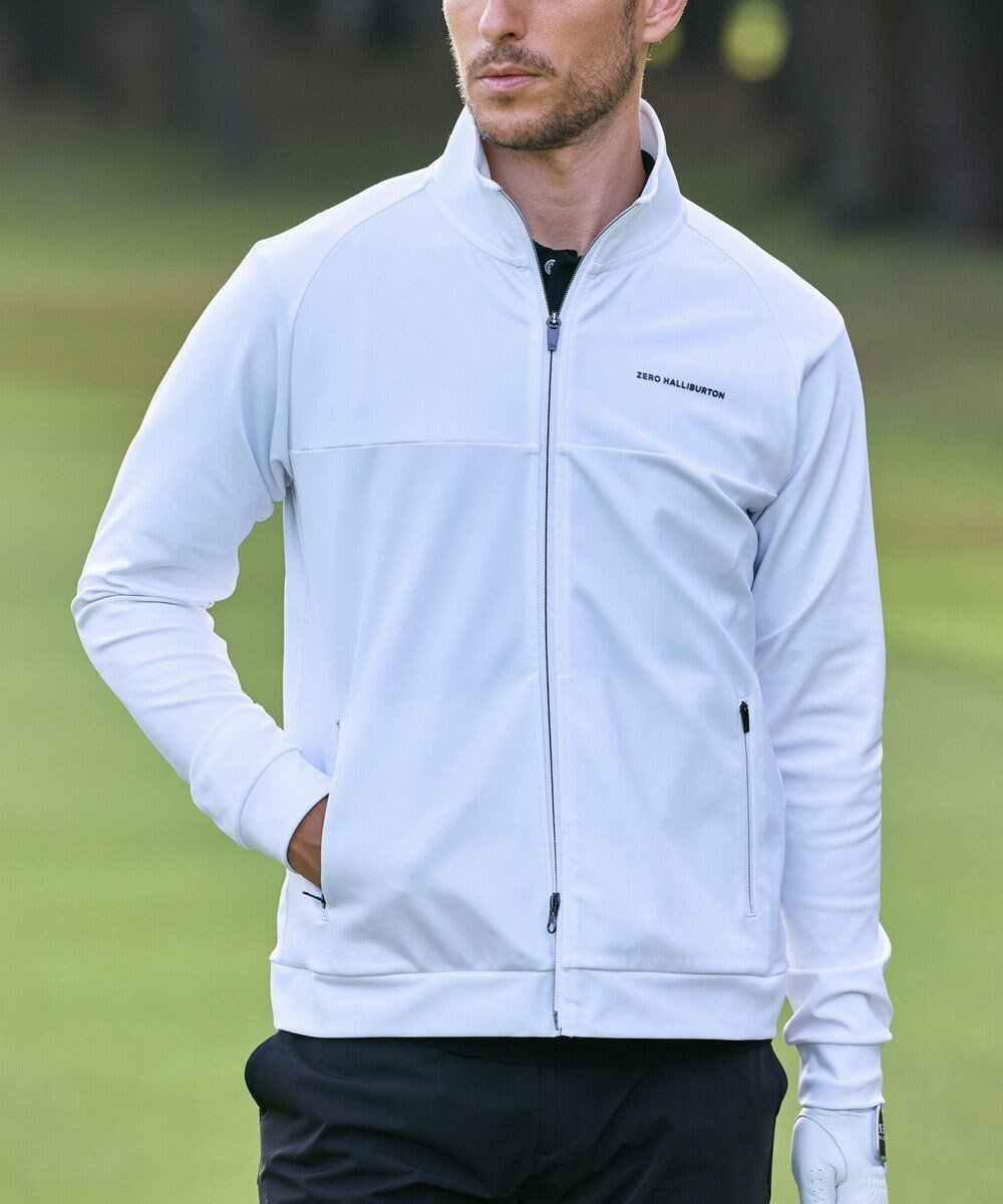 【ゼロハリバートン/ZERO HALLIBURTON / MEN】の【UVカット】 フルジップストレッチジャケット ZHG-M5A3 85112 インテリア・キッズ・メンズ・レディースファッション・服の通販 founy(ファニー) ファッション Fashion メンズファッション Fashion for Men アウター Men's Coats Outerwear ブルゾンジャケット / カジュアルアウター Bomber Jackets & Blousons コンパクト Compact, Small Size シンプル Simple, Minimal ジャケット Jacket, Outerwear ストレッチ Stretch, Stretchy Fabric ブルゾン Blouson, Bomber Jacket ポケット Pocket, Pocket Detail メタリック Metallic, Shiny Finish ラウンド Round, Round Neck A/W・秋冬 Autumn/Winter ゴルフ Golf ホワイト|ID: prp329100004715600 ipo3291000000034198990