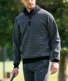 【ゼロハリバートン/ZERO HALLIBURTON / MEN】のモノグラム ハーフジップニット ZHG-M5A4b 85114 ブラック|ID: prp329100004715602 ipo3291000000034242896