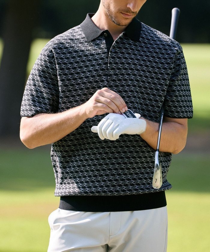 【ゼロハリバートン/ZERO HALLIBURTON / MEN】の半袖モノグラムニットポロシャツ ZHG-M5A4d 85116 インテリア・キッズ・メンズ・レディースファッション・服の通販 founy(ファニー) https://founy.com/ ファッション Fashion メンズファッション Fashion for Men トップス・カットソー Cut & Sew Tops ニット・セーター / 定番トップス Knit Tops & Sweaters メンズシャツ Shirts ポロシャツ / きれいめカジュアルスタイル Polo Shirts ゴルフ Golf シンプル Simple, Minimal フィット Fit, Slim Fit フォルム Silhouette, Form フロント Front, Front Design ポロシャツ Polo Shirt, Collared Tee モダン Modern, Contemporary リラックス Relax, Relaxed Fit 半袖 Short Sleeve, Half Sleeve 洗える Machine Washable A/W・秋冬 Autumn/Winter |ID: prp329100004715604 ipo3291000000034242900