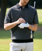 【ゼロハリバートン/ZERO HALLIBURTON / MEN】の半袖モノグラムニットポロシャツ ZHG-M5A4d 85116 ブラック|ID: prp329100004715604 ipo3291000000034242901