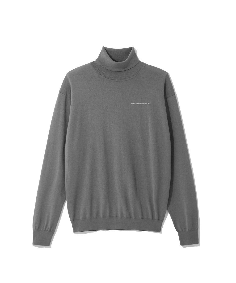 【ゼロハリバートン/ZERO HALLIBURTON / MEN】のタートルネックニット ワンラインロゴver. ZHG-M5A4e 85117 インテリア・キッズ・メンズ・レディースファッション・服の通販 founy(ファニー) 　ファッション　Fashion　メンズファッション　Fashion for Men　トップス・カットソー　Cut & Sew Tops　ニット・セーター / 定番トップス　Knit Tops & Sweaters　新作・新入荷　New Arrivals / New In　ゴルフ　Golf　シンプル　Simple, Minimal　ジャケット　Jacket, Outerwear　ストレッチ　Stretch, Stretchy Fabric　セーター　Sweater, Knitwear　タートルネック　Turtleneck, High Neck　エレガント 上品　Elegant　洗える　Machine Washable　A/W・秋冬　Autumn/Winter　グレー|ID: prp329100004715605 ipo3291000000034069810