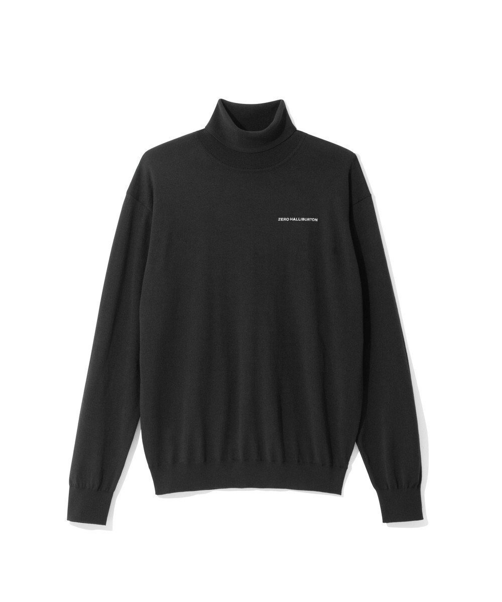 【ゼロハリバートン/ZERO HALLIBURTON / MEN】のタートルネックニット ワンラインロゴver. ZHG-M5A4e 85117 インテリア・キッズ・メンズ・レディースファッション・服の通販 founy(ファニー) ファッション Fashion メンズファッション Fashion for Men トップス・カットソー Cut & Sew Tops ニット・セーター / 定番トップス Knit Tops & Sweaters ゴルフ Golf シンプル Simple, Minimal ジャケット Jacket, Outerwear ストレッチ Stretch, Stretchy Fabric セーター Sweater, Knitwear タートルネック Turtleneck, High Neck エレガント 上品 Elegant 洗える Machine Washable A/W・秋冬 Autumn/Winter ブラック|ID: prp329100004715605 ipo3291000000034242903