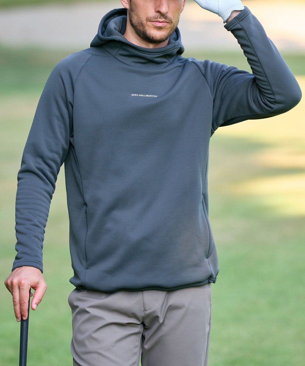 【ゼロハリバートン/ZERO HALLIBURTON / MEN】の【保温・UVカット】 スウェットフーディー ZHG-M5A6 85120 インテリア・キッズ・メンズ・レディースファッション・服の通販 founy(ファニー) 　ファッション　Fashion　メンズファッション　Fashion for Men　トップス・カットソー　Cut & Sew Tops　パーカー・フーディー / カジュアルコーデ　Hoodies & Parkas　コンパクト　Compact, Small Size　ゴルフ　Golf　シンプル　Simple, Minimal　スタイリッシュ　Stylish, Fashionable　セットアップ　Set-Up, Coordinated Outfit　ドローコード　Drawcord, Drawstring Cord　パーカー　Hoodie, Parka　フィット　Fit, Slim Fit　ポケット　Pocket, Pocket Detail　A/W・秋冬　Autumn/Winter　軽量　Lightweight, Ultra Light　グレー|ID: prp329100004715611 ipo3291000000035606784