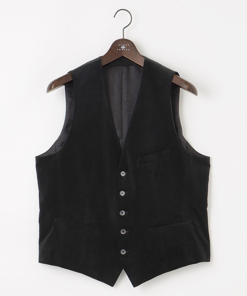 【ジョセフ アブード/JOSEPH ABBOUD / MEN】の【遠州産素材/オーガニックコットン】ソフトコーデュロイ デニム インテリア・キッズ・メンズ・レディースファッション・服の通販 founy(ファニー) 　ファッション　Fashion　メンズファッション　Fashion for Men　トップス・カットソー　Cut & Sew Tops　ベスト・ジレ　Vests & Gilets　インナー　Innerwear　キュプラ　Cupro, Eco Fabric　コーデュロイ　Corduroy, Cord Fabric　シンプル　Simple, Minimal　ストレッチ　Stretch, Stretchy Fabric　スーツ　Suit, Formalwear　デニム　Denim, Jeans Material　ファブリック　Fabric, Textile　フィット　Fit, Slim Fit　ベスト　Vest, Waistcoat　A/W・秋冬　Autumn/Winter　新作・新入荷　New Arrivals / New In　おすすめ　Recommended / Our Picks　エレガント 上品　Elegant　ブラック系|ID: prp329100004715626 ipo3291000000034069885