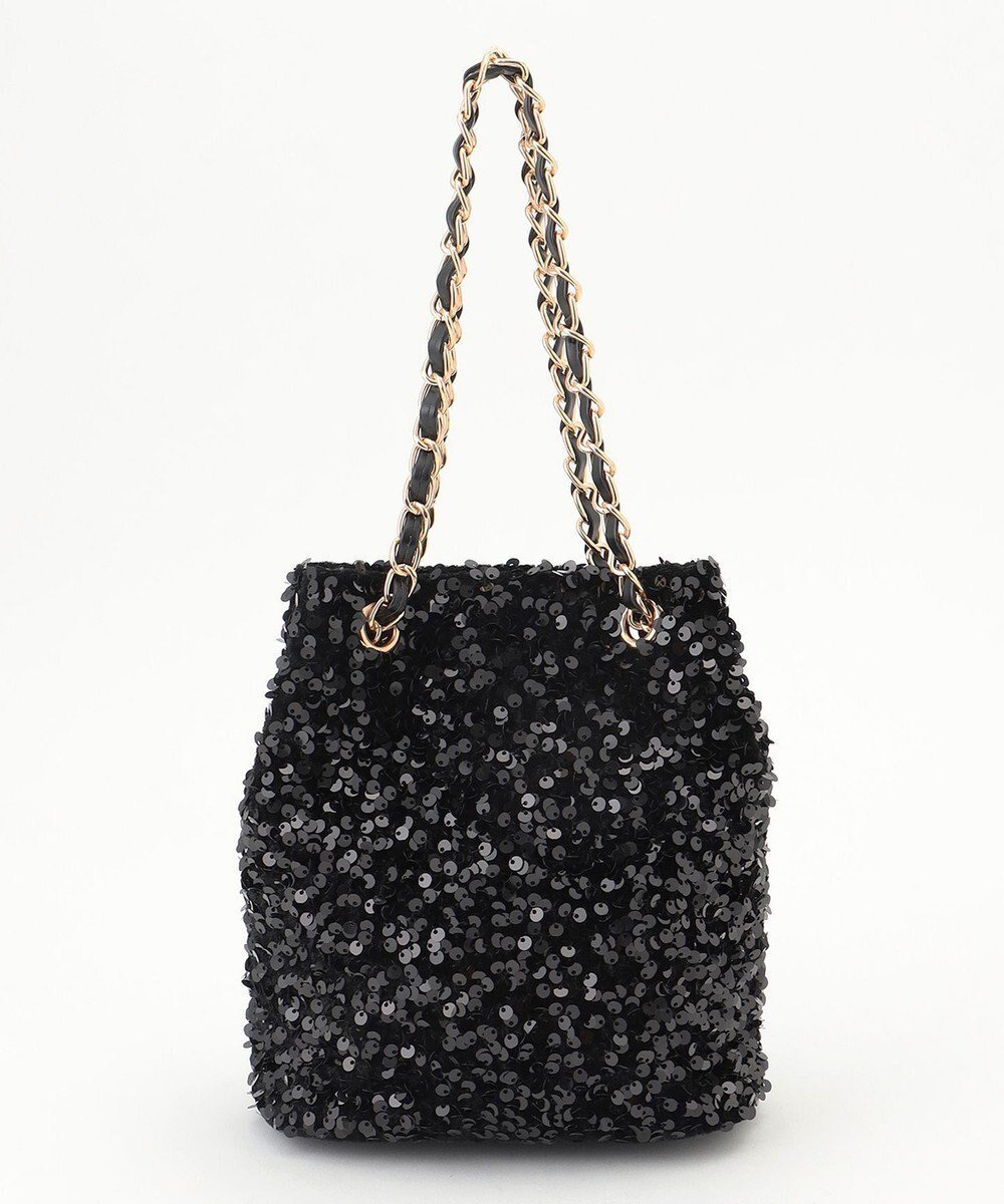 【エニィ スィス/any SiS】のスパンコールチェーン バッグ インテリア・キッズ・メンズ・レディースファッション・服の通販 founy(ファニー) 　ファッション　Fashion　レディースファッション　Fashion for Women　バッグ　Bags　スパンコール　Sequins, Sequin Embellishment　チェーン　Chain, Chain Strap　トレンド　Trend, Trending Now　ブラック|ID: prp329100004715635 ipo3291000000034308990