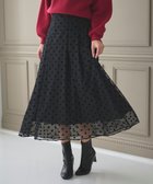 【フェルゥ/Feroux】のフロッキーチェック・ドット スカート ブラック系9|ID: prp329100004715662 ipo3291000000034757870