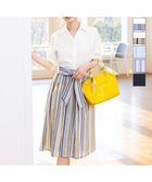 【ティアクラッセ/Tiaclasse】の【洗える】小顔効果も叶えるスキッパーシャツワンピース イエローストライプ|ID: prp329100004715663 ipo3291000000034463697