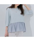 【エニィ スィス/any SiS】の【洗える】ファブリックコンビ ニット ミント|ID: prp329100004715667 ipo3291000000034377709