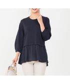 【エニィ スィス/any SiS】の【洗える】ファブリックコンビ ニット ネイビー|ID: prp329100004715667 ipo3291000000034377710