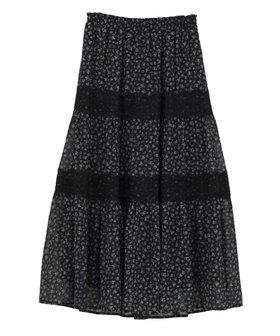 【グリーンパークス/Green Parks】のレースドッキング花柄ティアードスカート 人気、トレンドファッション・服の通販 founy(ファニー) ファッション Fashion レディースファッション Fashion for Women スカート Skirts ティアードスカート Tiered Skirts 新作・新入荷 New Arrivals / New In おすすめ Recommended / Our Picks シアー Sheer, See-Through シンプル Simple, Minimal ティアードスカート Tiered Skirt, Flounced Skirt ドッキング Docking, Mixed Material ビンテージ Vintage, Retro Style プリント Print, Printed Pattern ポケット Pocket, Pocket Detail レース Lace, Lace Fabric ロング Long, Long-Length A/W・秋冬 Autumn/Winter |ID:prp329100004715680