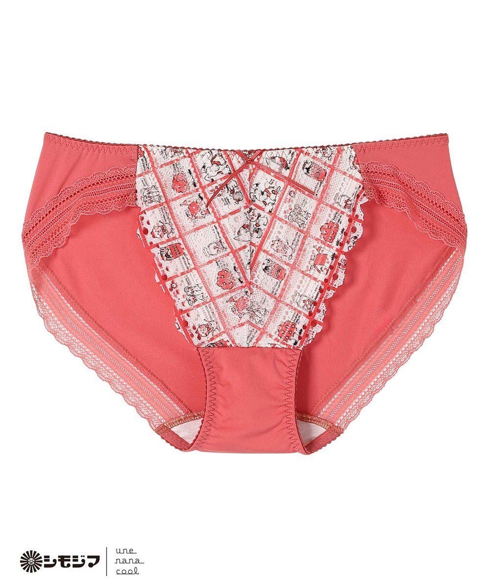 【ウンナナクール/une nana cool】のMADE WITH シモジマ レースショーツ インテリア・キッズ・メンズ・レディースファッション・服の通販 founy(ファニー) 　ファッション　Fashion　レディースファッション　Fashion for Women　アンダー　Underwear Essentials　アンティーク　Antique-Inspired　キャラクター　Character, Licensed Characters　コラボ　Collaboration, Collab　ショーツ　Shorts, Short Pants　シンプル　Simple, Minimal　プリント　Print, Printed Pattern　モチーフ　Motif, Design Theme　レース　Lace, Lace Fabric　人気　Popular, Best Seller　手描き　Hand-Drawn, Illustrated　レッド|ID: prp329100004715691 ipo3291000000034070232