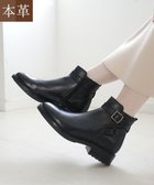 【ポインター/Pointer】の【本革/高品質】ベルト付きショートブーツ ブラック|ID: prp329100004715700 ipo3291000000034070294