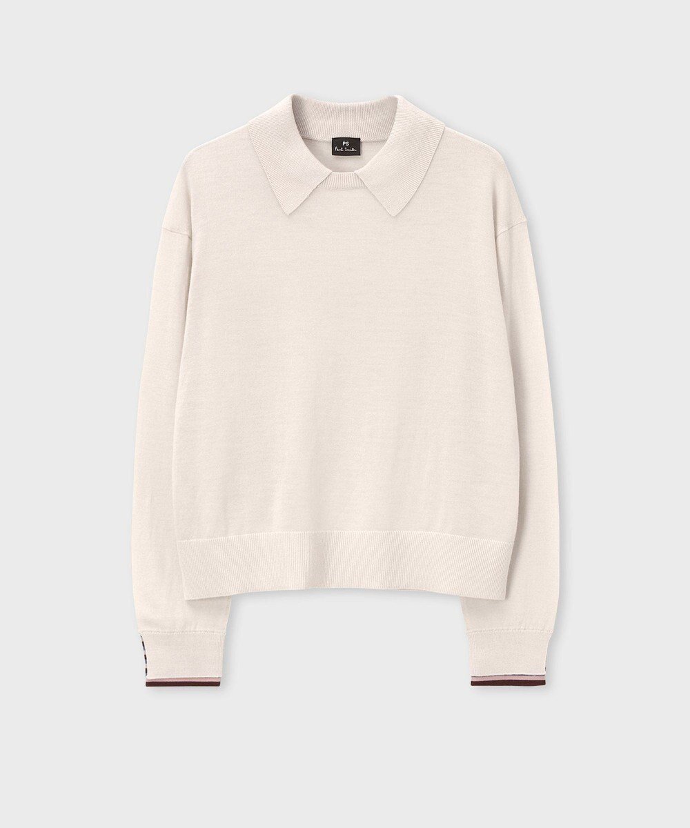 【ポール スミス/Paul Smith】の【洗える】ハイゲージ カラー ニット インテリア・キッズ・メンズ・レディースファッション・服の通販 founy(ファニー) ファッション Fashion レディースファッション Fashion for Women トップス・カットソー Cut & Sew Tops ニット Knit Tops & Sweaters カフス Cuff Design シンプル Simple, Minimal ストライプ Stripe, Striped Pattern セーター Sweater, Knitwear ダブル Double, Double-Breasted エレガント 上品 Elegant 夏 Summer S/S・春夏 SS, Spring/Summer, Warm Season 洗える Machine Washable A/W・秋冬 Autumn/Winter エクリュ|ID: prp329100004715713 ipo3291000000034070405