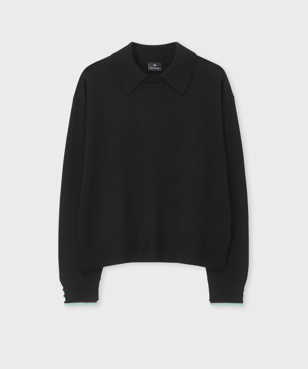 【ポール スミス/Paul Smith】の【洗える】ハイゲージ カラー ニット インテリア・キッズ・メンズ・レディースファッション・服の通販 founy(ファニー) ファッション Fashion レディースファッション Fashion for Women トップス・カットソー Cut & Sew Tops ニット Knit Tops & Sweaters カフス Cuff Design シンプル Simple, Minimal ストライプ Stripe, Striped Pattern セーター Sweater, Knitwear ダブル Double, Double-Breasted エレガント 上品 Elegant 夏 Summer S/S・春夏 SS, Spring/Summer, Warm Season 洗える Machine Washable A/W・秋冬 Autumn/Winter ブラック|ID: prp329100004715713 ipo3291000000034070406