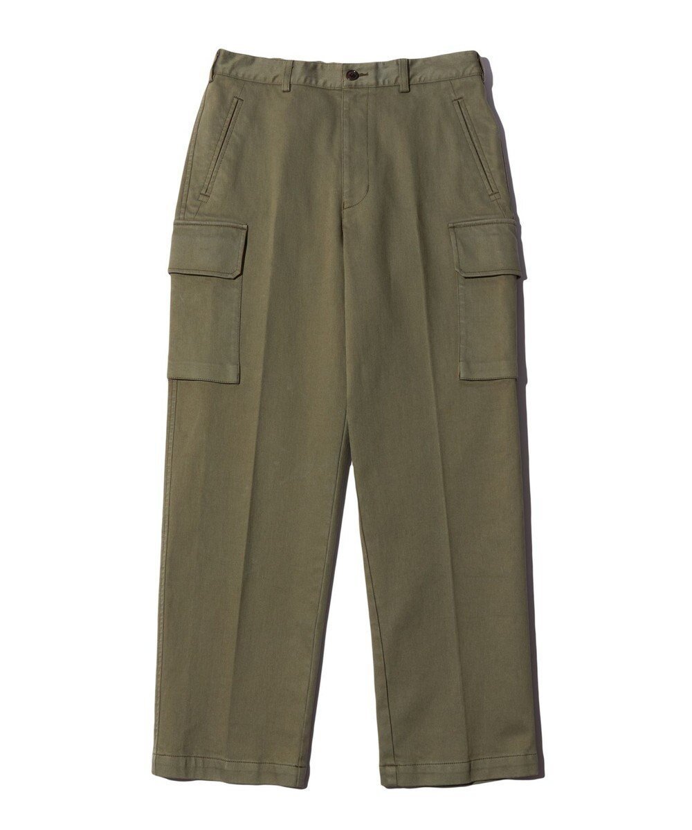 【ジェイ プレス/J.PRESS / MEN】のコットンピケストレッチ カーゴパンツ インテリア・キッズ・メンズ・レディースファッション・服の通販 founy(ファニー) 　ファッション　Fashion　メンズファッション　Fashion for Men　ボトムス　Bottoms　カーゴパンツ　Cargo Pants, Utility Pants　ストレッチ　Stretch, Stretchy Fabric　ストレート　Straight, Straight Cut　スラックス　Slacks, Dress Pants　ダウン　Down, Puffer　パターン　Pattern, Design Print　ボトム　Bottoms, Lower Wear　ワイド　Wide, Wide Fit　A/W・秋冬　Autumn/Winter　おすすめ　Recommended / Our Picks　日本製　Made In Japan　エレガント 上品　Elegant　カーキ系|ID: prp329100004716681 ipo3291000000034079434
