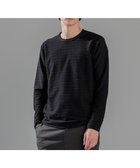 【ジョゼフ オム/JOSEPH HOMME / MEN】のメランジリップル クルーネックカットソー ブラック系|ID: prp329100004716686 ipo3291000000034210085