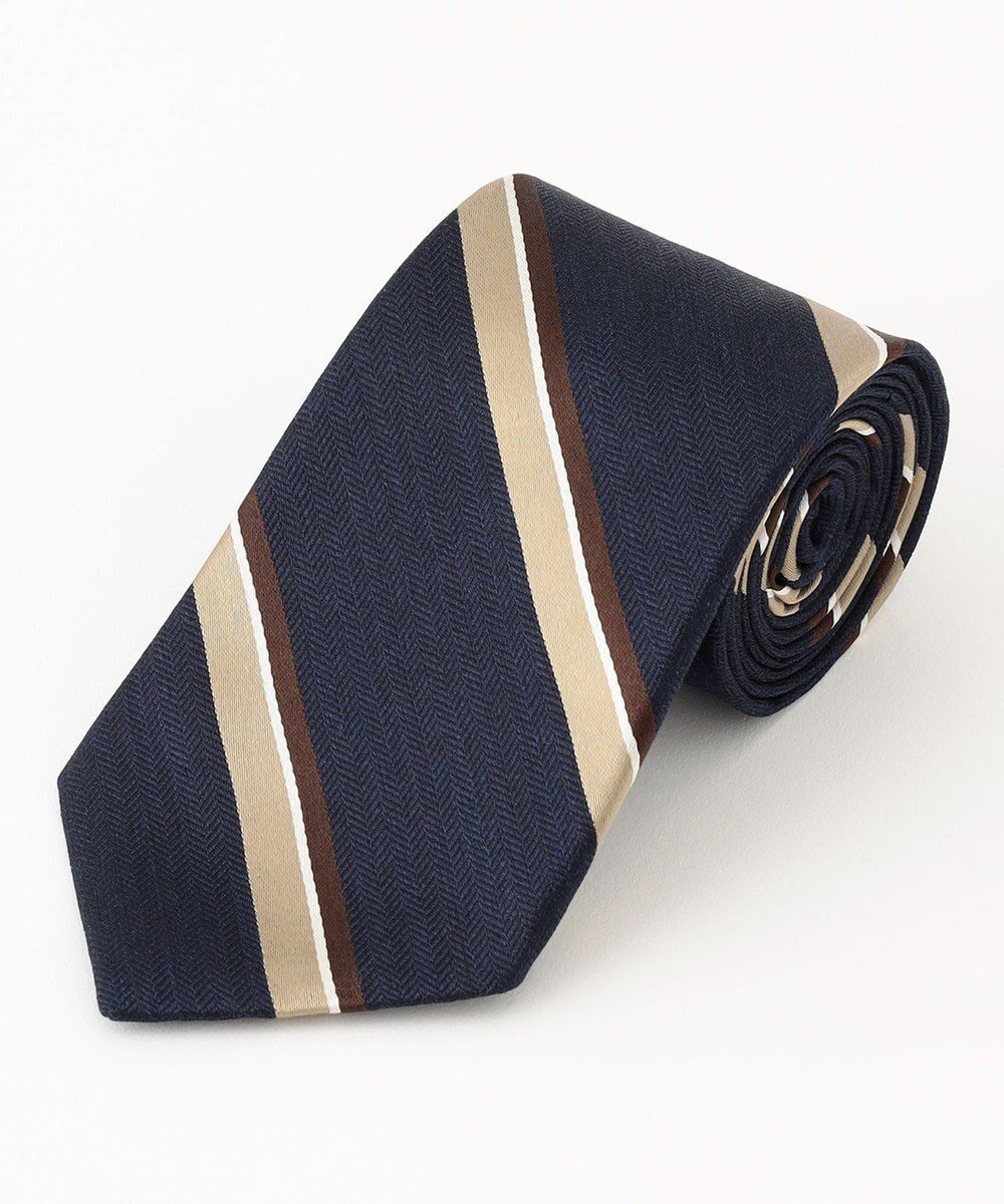【ジェイ プレス/J.PRESS / MEN】の【J.PRESS SPUN SILK COLLECTION】レジメンタルネクタイ インテリア・キッズ・メンズ・レディースファッション・服の通販 founy(ファニー) 　ファッション　Fashion　メンズファッション　Fashion for Men　おすすめ　Recommended / Our Picks　コレクション　Collection, Seasonal Line　シルク　Silk, 100% Silk　ジャケット　Jacket, Outerwear　スーツ　Suit, Formalwear　ネイビー系2|ID: prp329100004716697 ipo3291000000034079500