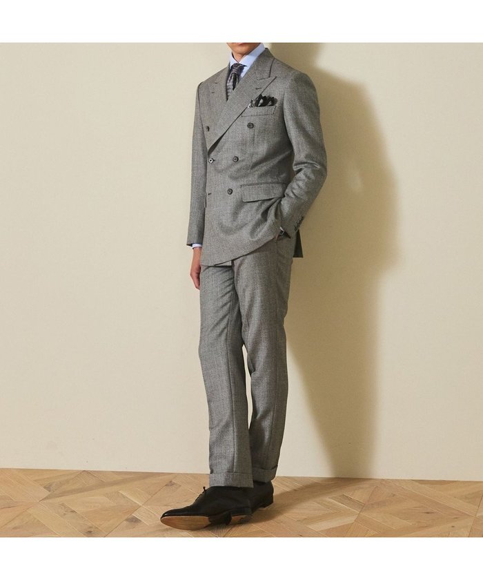 【五大陸/gotairiku / MEN】の【DORMEUIL/ドーメル】ドーメル・ロイヤルトゥエルブ ダブルスーツ インテリア・キッズ・メンズ・レディースファッション・服の通販 founy(ファニー) https://founy.com/ ファッション Fashion メンズファッション Fashion for Men セットアップ Matching Sets エレガント 上品 Elegant コレクション Collection, Seasonal Line シェイプ Shape, Slim Fit ストレッチ Stretch, Stretchy Fabric スーツ Suit, Formalwear セットアップ Set-Up, Coordinated Outfit ダブル Double, Double-Breasted テーパード Tapered, Tapered Pants ドレープ Drape, Draping Fabric フランス France, French レギュラー Regular, Standard Fit A/W・秋冬 Autumn/Winter |ID: prp329100004716705 ipo3291000000034269412