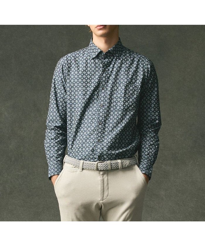 【ジョセフ アブード/JOSEPH ABBOUD / MEN】の【柔らか】ファインパターンプリント シャツ インテリア・キッズ・メンズ・レディースファッション・服の通販 founy(ファニー) https://founy.com/ ファッション Fashion メンズファッション Fashion for Men トップス・カットソー Cut & Sew Tops メンズシャツ Shirts インナー Innerwear 春 Spring クラシカル Classical, Vintage-Inspired ジャケット Jacket, Outerwear プリント Print, Printed Pattern モダン Modern, Contemporary リラックス Relax, Relaxed Fit S/S・春夏 SS, Spring/Summer, Warm Season 新作・新入荷 New Arrivals / New In おすすめ Recommended / Our Picks 夏 Summer エレガント 上品 Elegant |ID: prp329100004716735 ipo3291000000034079660