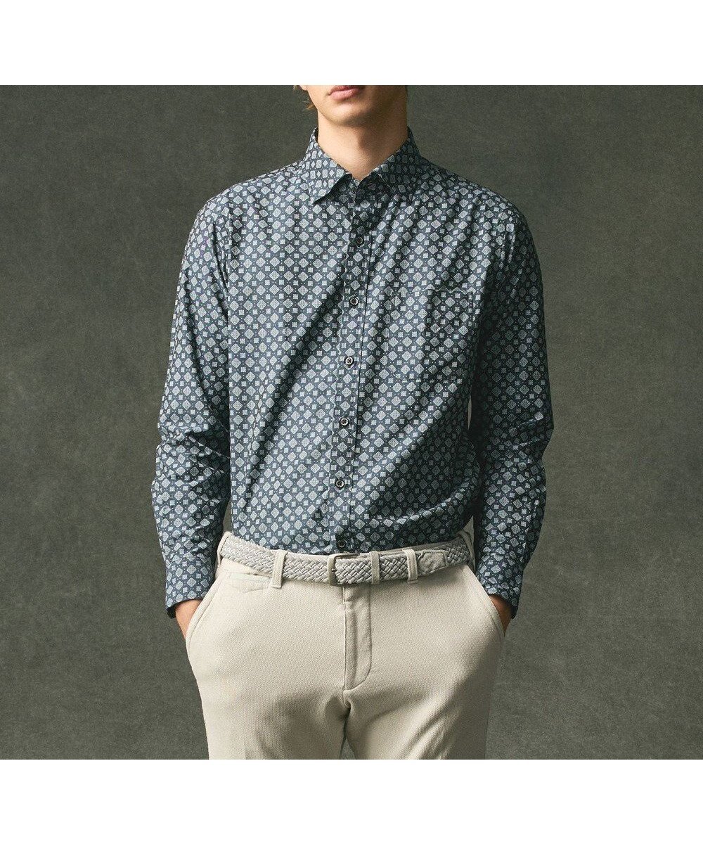 【ジョセフ アブード/JOSEPH ABBOUD / MEN】の【柔らか】ファインパターンプリント シャツ 人気、トレンドファッション・服の通販 founy(ファニー) 　ファッション　Fashion　メンズファッション　Fashion for Men　トップス・カットソー　Cut & Sew Tops　メンズシャツ　Shirts　インナー　Innerwear　春　Spring　クラシカル　Classical, Vintage-Inspired　ジャケット　Jacket, Outerwear　プリント　Print, Printed Pattern　モダン　Modern, Contemporary　リラックス　Relax, Relaxed Fit　S/S・春夏　SS, Spring/Summer, Warm Season　新作・新入荷　New Arrivals / New In　おすすめ　Recommended / Our Picks　夏　Summer　エレガント 上品　Elegant　 other-1|ID: prp329100004716735 ipo3291000000034079660