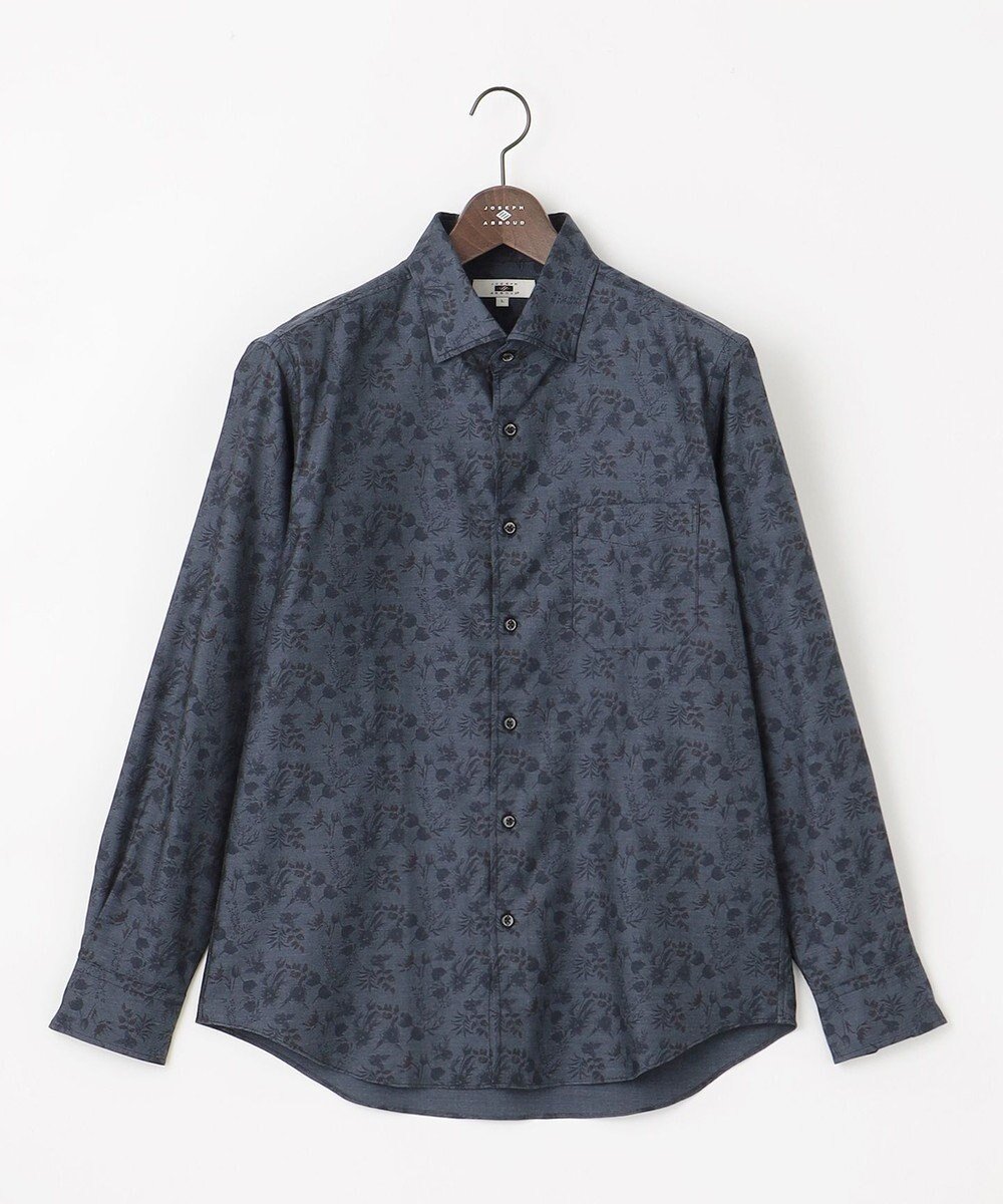 【ジョセフ アブード/JOSEPH ABBOUD / MEN】の【自然な光沢感】コットンビエラフラワープリント シャツ インテリア・キッズ・メンズ・レディースファッション・服の通販 founy(ファニー) 　ファッション　Fashion　メンズファッション　Fashion for Men　トップス・カットソー　Cut & Sew Tops　メンズシャツ　Shirts　インナー　Innerwear　カーディガン　Cardigan, Knitwear　クラシック　Classic, Timeless Style　ジャケット　Jacket, Outerwear　とろみ　Fluid, Flowy Fabric　ツイル　Twist, Twisted Detail　ドレープ　Drape, Draping Fabric　フラワー　Flower, Floral　モチーフ　Motif, Design Theme　A/W・秋冬　Autumn/Winter　新作・新入荷　New Arrivals / New In　おすすめ　Recommended / Our Picks　エレガント 上品　Elegant　ビジネス 仕事 通勤　Business / Work / Commuting　ネイビー系5|ID: prp329100004716737 ipo3291000000034079669