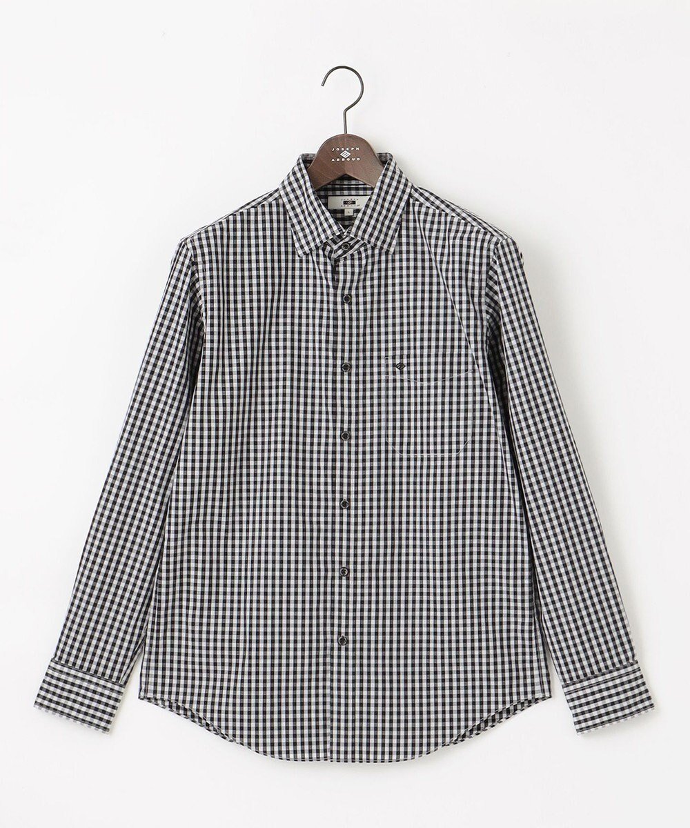【ジョセフ アブード/JOSEPH ABBOUD / MEN】の【綿100%】メランジギンガムチェック シャツ インテリア・キッズ・メンズ・レディースファッション・服の通販 founy(ファニー) 　ファッション　Fashion　メンズファッション　Fashion for Men　トップス・カットソー　Cut & Sew Tops　メンズシャツ　Shirts　インナー　Innerwear　ギンガム　Gingham, Gingham Fabric　ジャケット　Jacket, Outerwear　チェック　Check, Plaid, Tartan　ベーシック　Basic, Essential　メランジ　Melange, Mixed Yarn　A/W・秋冬　Autumn/Winter　新作・新入荷　New Arrivals / New In　おすすめ　Recommended / Our Picks　エレガント 上品　Elegant　ビジネス 仕事 通勤　Business / Work / Commuting　ブラック系3|ID: prp329100004716741 ipo3291000000034079682