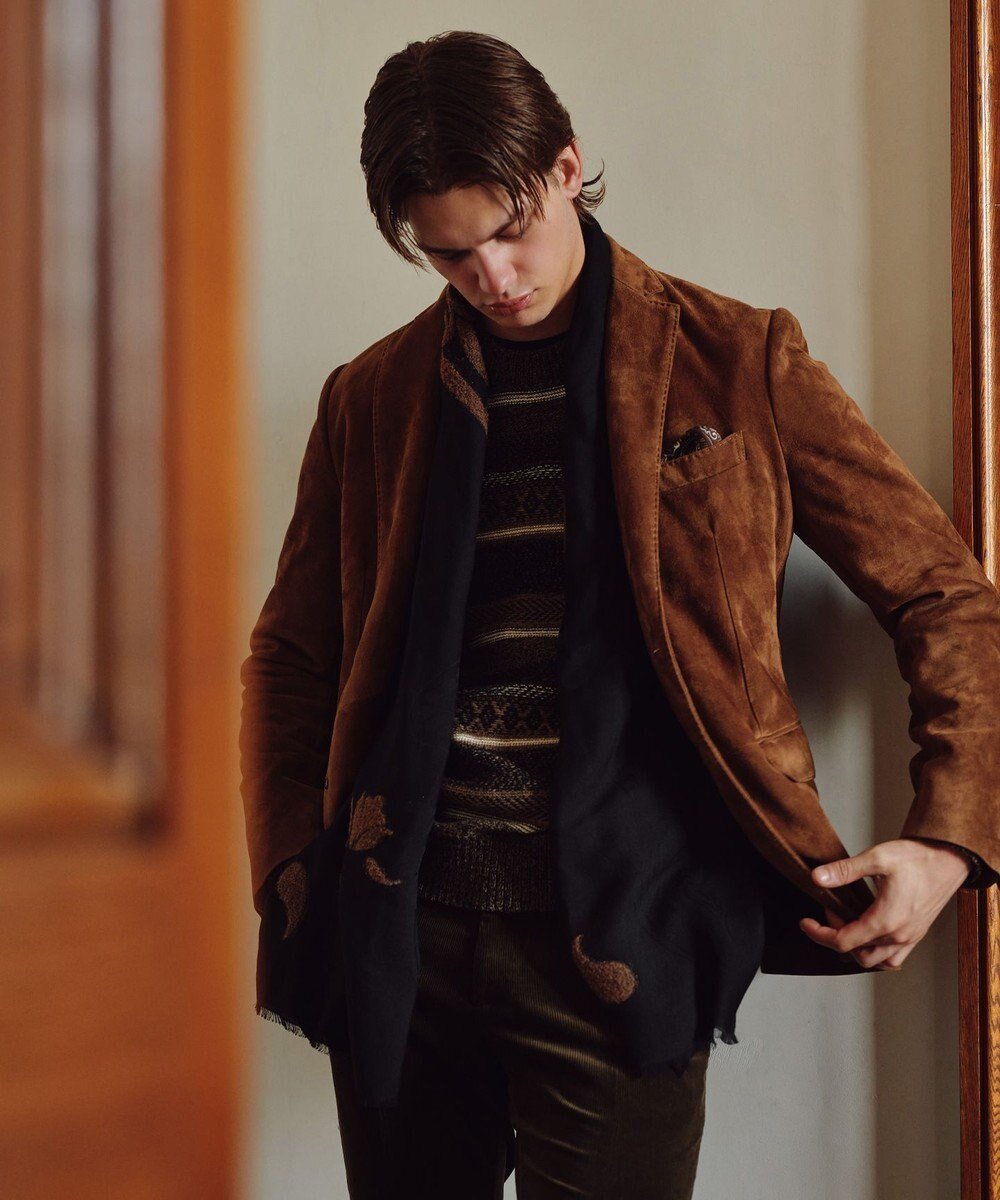 【ジョセフ アブード/JOSEPH ABBOUD / MEN】の【やぎ革ゴートスウェード/軽量/ソフト/ストレッチ】ゴートスウェード ジャケット インテリア・キッズ・メンズ・レディースファッション・服の通販 founy(ファニー) 　ファッション　Fashion　メンズファッション　Fashion for Men　アウター　Men's Coats Outerwear　テーラードジャケット　Tailored Jackets & Blazers　クラシック　Classic, Timeless Style　軽量　Lightweight, Ultra Light　ジャケット　Jacket, Outerwear　ストレッチ　Stretch, Stretchy Fabric　フラップ　Flap, Flap Pocket　ポケット　Pocket, Pocket Detail　A/W・秋冬　Autumn/Winter　新作・新入荷　New Arrivals / New In　おすすめ　Recommended / Our Picks　エレガント 上品　Elegant　キャメル系|ID: prp329100004716743 ipo3291000000034079688