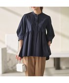【組曲/KUMIKYOKU】の【WEB限定】コンパクトシャーティング ペプラムブラウス 人気、トレンドファッション・服の通販 founy(ファニー) ファッション Fashion レディースファッション Fashion for Women トップス・カットソー Cut & Sew Tops シャツ・ブラウス・オフィスカジュアル Elegant Blouses & Button-Ups コンパクト Compact, Small Size シンプル Simple, Minimal スリーブ Sleeve, Long Sleeve / Short Sleeve チュニック Tunic, Long Top デニム Denim, Jeans Material フレア Flare, Flared ペプラム Peplum, Flared Hem エレガント 上品 Elegant A/W・秋冬 Autumn/Winter thumbnail ネイビー系|ID: prp329100004716764 ipo3291000000034079806