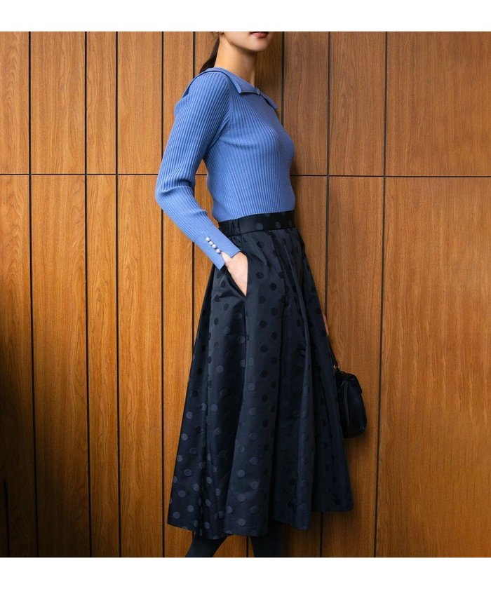 【組曲/KUMIKYOKU】のドットジャガード フレア スカート インテリア・キッズ・メンズ・レディースファッション・服の通販 founy(ファニー) https://founy.com/ ファッション Fashion レディースファッション Fashion for Women スカート Skirts Aライン・フレアスカート A-Line & Flared Skirts ドット Polka Dot, Dot Pattern フレア Flare, Flared ポケット Pocket, Pocket Detail ランダム Random, Irregular A/W・秋冬 Autumn/Winter エレガント 上品 Elegant |ID: prp329100004716788 ipo3291000000034191097
