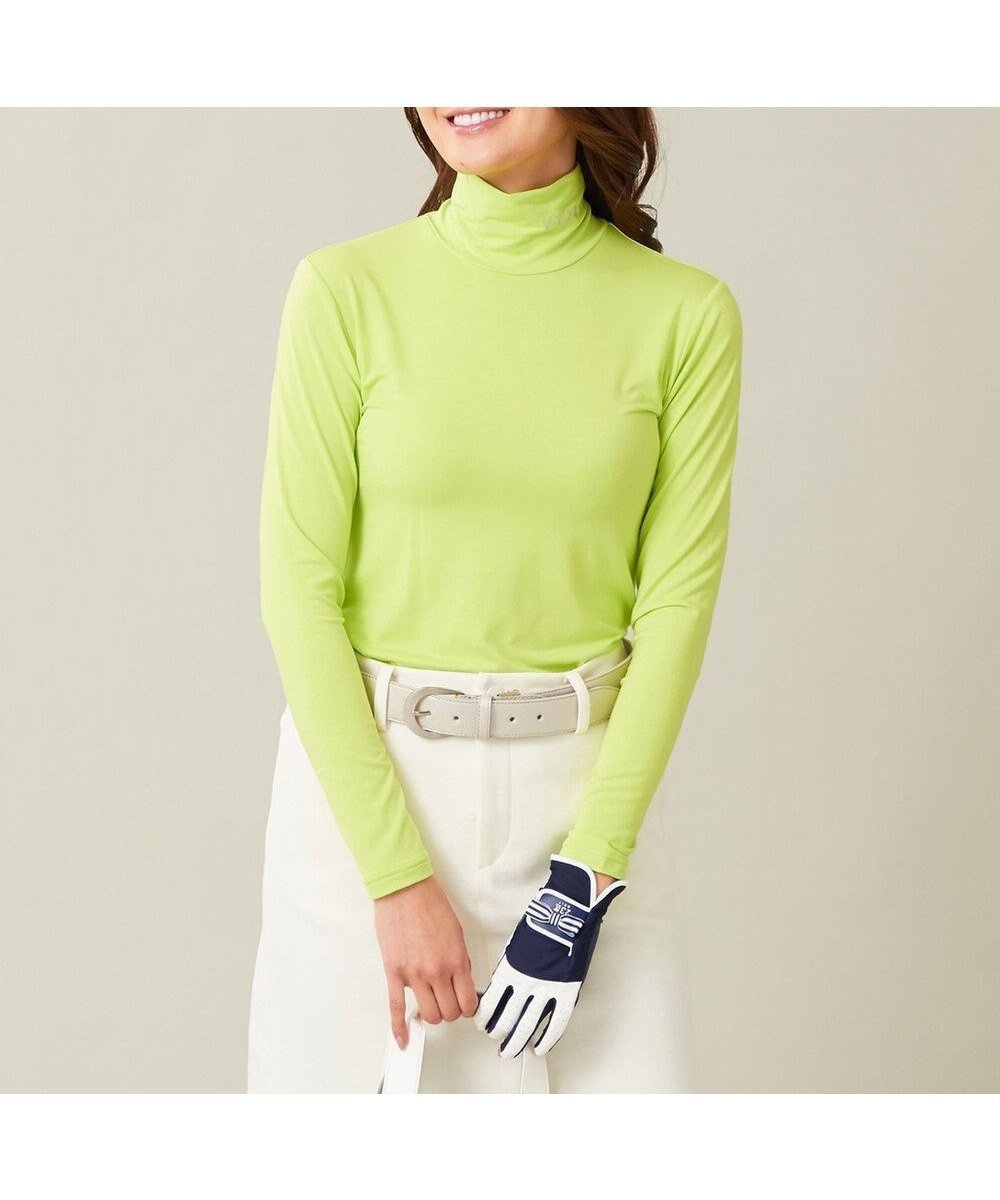 【23区 ゴルフ/NIJYUSANKU GOLF】の定番あたたかインナー【WOMEN】エニワイズ無地 カットソー インテリア・キッズ・メンズ・レディースファッション・服の通販 founy(ファニー) 　ファッション　Fashion　レディースファッション　Fashion for Women　トップス・カットソー　Cut & Sew Tops　シャツ・ブラウス・オフィスカジュアル　Elegant Blouses & Button-Ups　ロングTシャツ・Tシャツ　Longline T-Shirts & Tees　カットソー・ベーシックTシャツ　Cut-and-Sewn Tops / Stretch Tees & Basics　ゴルフ　Golf　イエロー　Yellow　インナー　Innerwear　カットソー　Cut and Sewn Top　定番　Standard, Basic Item　無地　Plain, Solid Color　A/W・秋冬　Autumn/Winter　黄緑系|ID: prp329100004716789 ipo3291000000034536181