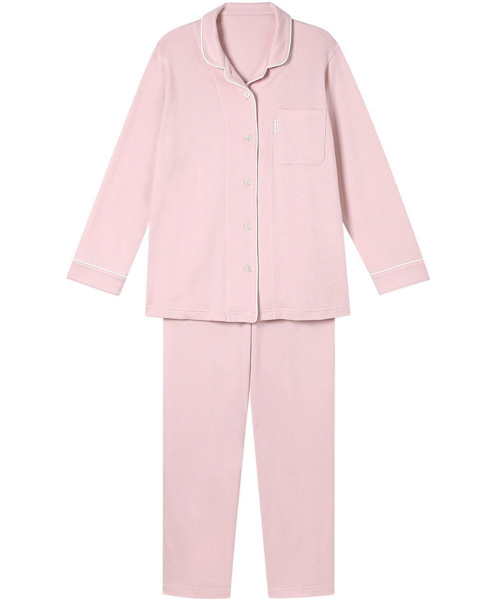 【ワコール 睡眠科学/wacoal suimin】のパジャマ 綿100%(本体) あったか 長袖 長ズボン レディース YDW450 睡眠科学/ワコール インテリア・キッズ・メンズ・レディースファッション・服の通販 founy(ファニー) 　ファッション　Fashion　レディースファッション　Fashion for Women　トップス・カットソー　Cut & Sew Tops　なめらか　Smooth, Silky Texture　パジャマ　Pajamas, Sleepwear　ボトム　Bottoms, Lower Wear　長袖　Long Sleeve, Full Sleeve　ピンク|ID: prp329100004716826 ipo3291000000034080223