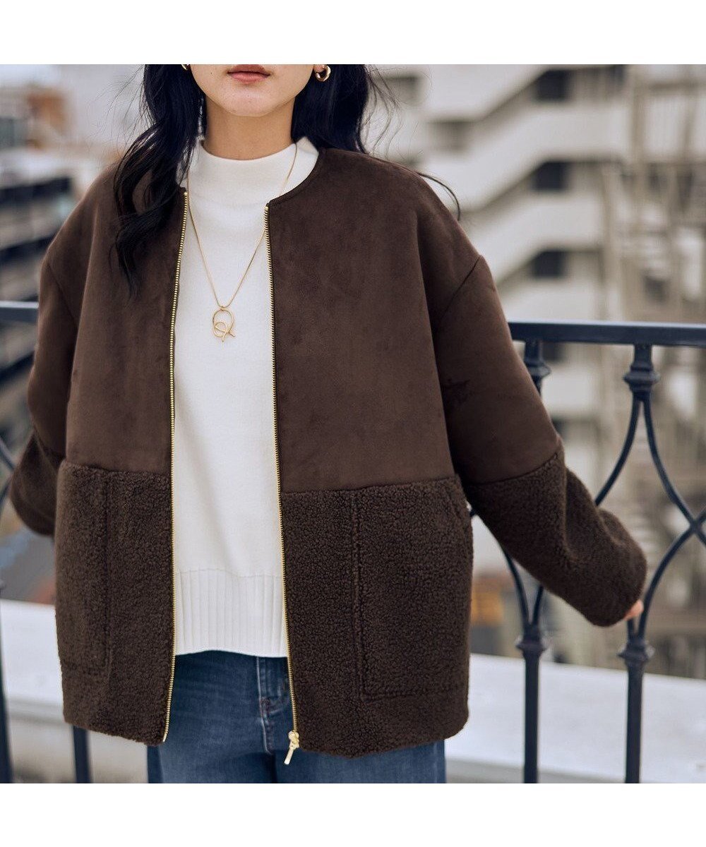 【エニー/ANY】のスエードボアコンビブルゾン 人気、トレンドファッション・服の通販 founy(ファニー) ファッション Fashion レディースファッション Fashion for Women アウター Coat / Outerwear Collection レディースジャケット・軽アウター Jackets ブルゾンジャケット・スポーティアウター Blouson Jackets インナー Innerwear コンパクト Compact, Small Size ジャケット Jacket, Outerwear ストール Stole, Wrap フォルム Silhouette, Form ブルゾン Blouson, Bomber Jacket ボトム Bottoms, Lower Wear ボンディング Bonding, Bonded Fabric マフラー Scarf, Muffler 冬 Winter / This Winter 楽ちん Easy Fit, Comfortable 洗える Machine Washable A/W・秋冬 Autumn/Winter other-1|ID: prp329100004716831 ipo3291000000034496777