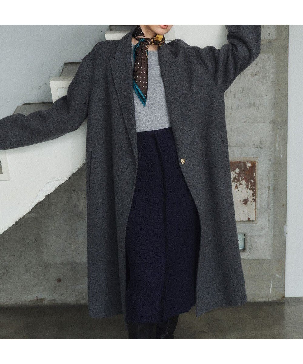 【ベイジ,/BEIGE,】のZION / ウールロングチェスターコート インテリア・キッズ・メンズ・レディースファッション・服の通販 founy(ファニー) 　ファッション　Fashion　レディースファッション　Fashion for Women　アウター　Coat / Outerwear Collection　コート・ロングコート・ピーコート　Long Coats, Peacoats & More　レディースジャケット・軽アウター　Jackets　チェスターコート・ロング丈アウター　Chester Coats / Chesterfield Long Coats　インナー　Innerwear　秋　Autumn　ジャケット　Jacket, Outerwear　チェスターコート　Chester Coat, Long Coat　デニム　Denim, Jeans Material　フロント　Front, Front Design　ロング　Long, Long-Length　A/W・秋冬　Autumn/Winter　Charcoal|ID: prp329100004716833 ipo3291000000035568255