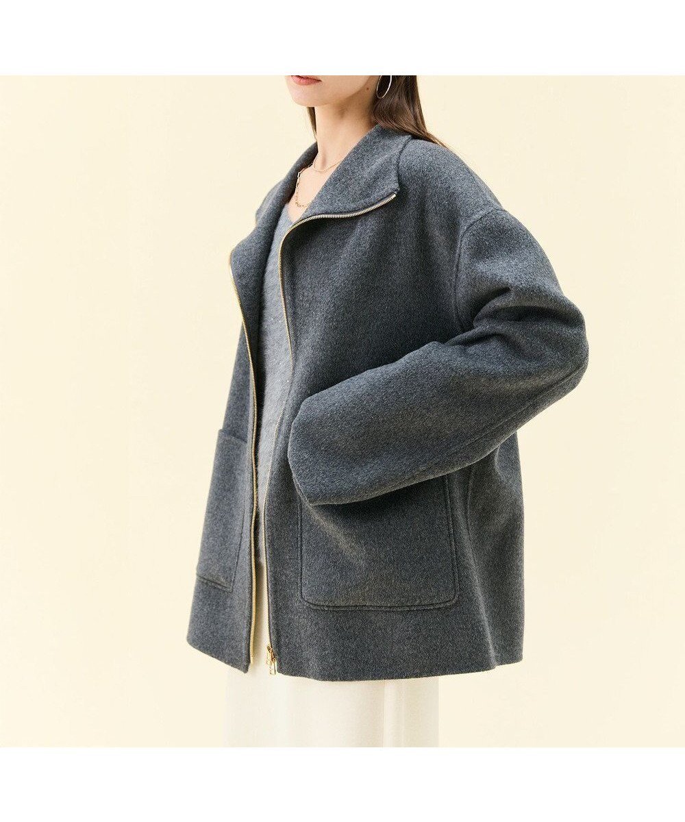 【ベイジ,/BEIGE,】のZION / ウールスタンドカラーショートコート インテリア・キッズ・メンズ・レディースファッション・服の通販 founy(ファニー) 　ファッション　Fashion　レディースファッション　Fashion for Women　アウター　Coat / Outerwear Collection　コート・ロングコート・ピーコート　Long Coats, Peacoats & More　レディースジャケット・軽アウター　Jackets　インナー　Innerwear　ショート　Short, Short Length　ジャケット　Jacket, Outerwear　スタンド　Stand Collar, Upright Stand　デニム　Denim, Jeans Material　フロント　Front, Front Design　ポケット　Pocket, Pocket Detail　ロング　Long, Long-Length　A/W・秋冬　Autumn/Winter　新作・新入荷　New Arrivals / New In　Charcoal|ID: prp329100004716834 ipo3291000000034080288