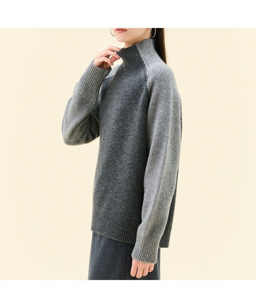 【ベイジ,/BEIGE,】のRULE / ウールカシミヤバイカラーハイネックニット インテリア・キッズ・メンズ・レディースファッション・服の通販 founy(ファニー) 　ファッション　Fashion　レディースファッション　Fashion for Women　トップス・カットソー　Cut & Sew Tops　ニット　Knit Tops & Sweaters　新作・新入荷　New Arrivals / New In　アイレット　Eyelet Lace　セーター　Sweater, Knitwear　リラックス　Relax, Relaxed Fit　ワイド　Wide, Wide Fit　A/W・秋冬　Autumn/Winter　M.Gray × L.Gray|ID: prp329100004716835 ipo3291000000034080291